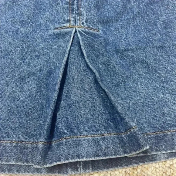 Women's Vintage 80's Gene Montesano Bongo Blue Denim Jean Pencil Skirt Sz 7 VTG - Picture 7 of 7